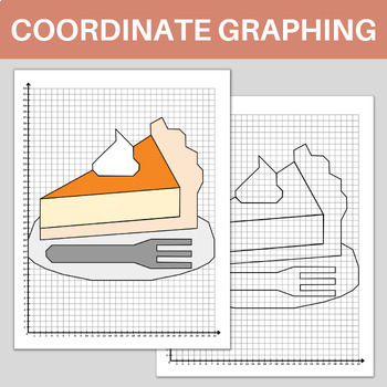 Preview of Fall Pumpkin Pie Coordinate Graphing Mystery Picture Thanksgiving Math Activity