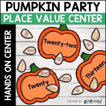 Preview of Fall Pumpkin Place Value Math Center- Place Value Pumpkins Activity