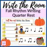 Fall Pumpkin Rhythm Write the Room for Quarter Rest Music 