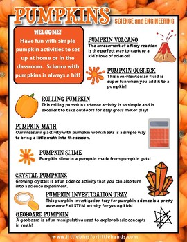 Preview of Fall Pumpkin STEM Pack