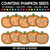 Fall Pumpkin Seed Counting Clipart