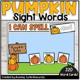 Fall Pumpkin Sight Words, Autumn Word Building EDITABLE