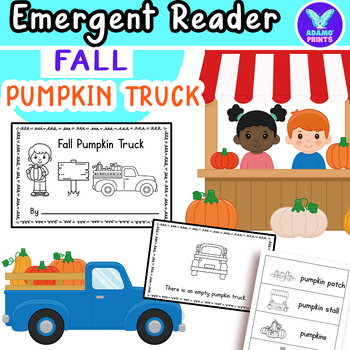 Preview of Fall Pumpkin Truck Autumn Emergent Reader Kindergarten ELA Activities Mini Books