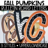Fall Pumpkins Bulletin Board Letters, A-Z, Punctuation, an