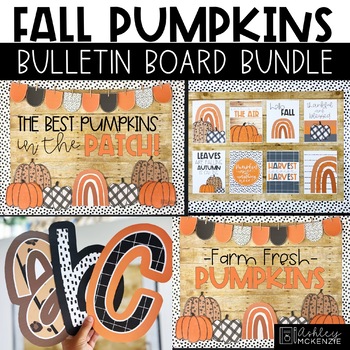 Preview of Fall Pumpkins and Halloween Bulletin Board Bundle
