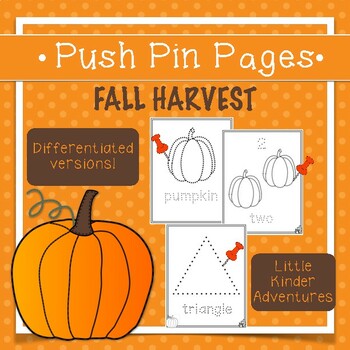 Preview of Fall Push Pin Pages!