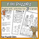 Fall Puzzles for Third Grade