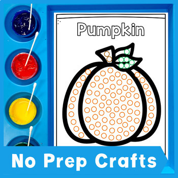 Fall Q Tip Painting Fine Motor Activity Autumn Crafts by Preschool Packets