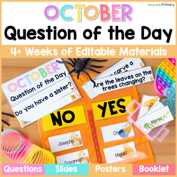 Preview of Fall Question of the Day Cards - October Morning Meeting Conversation Starters