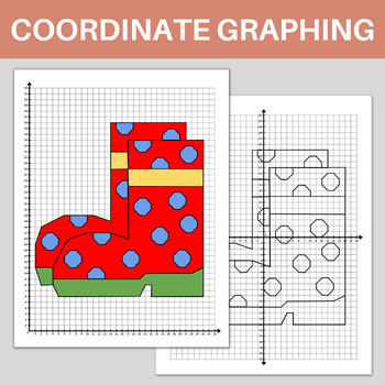 Preview of Fall Rain Boots Coordinate Graphing Mystery Picture Autumn Math Activity
