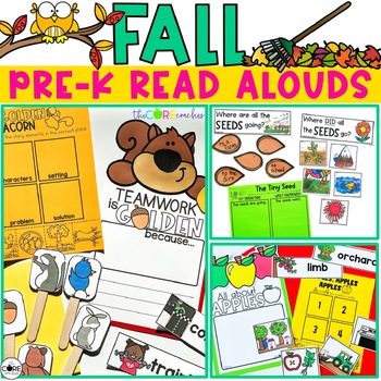 Preview of Fall Read Aloud Bundle for PREK - Autumn Book Companion Activities and Crafts