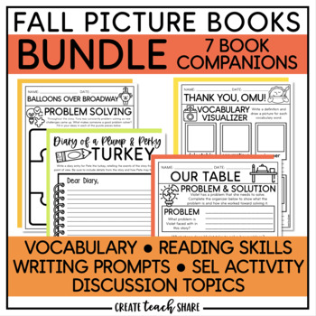 Preview of Fall Read Alouds BUNDLE | Picture Book Companions | Reading Activities
