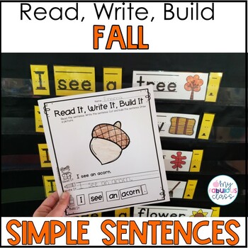 Preview of Fall Sentence Building Read, Build, Write