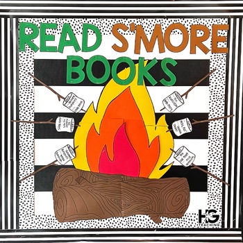 Preview of Fall Read S'more Books Bulletin Board Display | Letters, Template, Writing