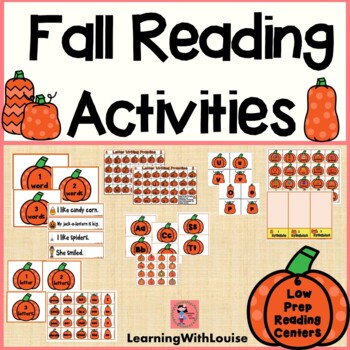 Fall Reading Activities by Learning with Louise | TPT