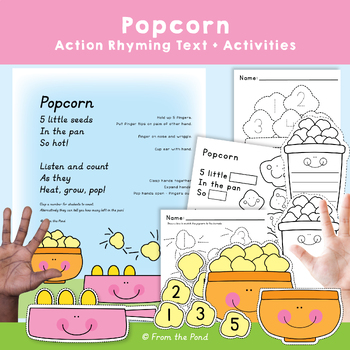 Preview of Fall Reading Activities for Kindergarten - Popcorn