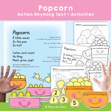 Fall Reading Activities for Kindergarten - Popcorn