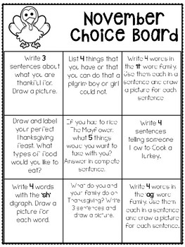 Fall Reading Choice Boards by creating with crayolas | TPT