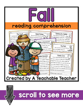 Fall Reading Comprehension by A Teachable Teacher | TpT