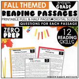 Fall Reading Comprehension - 3rd & 4th Grade Passages and 