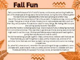 Fall Reading Comprehension Passage