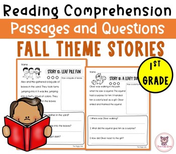 Preview of Fall Reading Comprehension Passage and Questions 1st Grade | Short Stories