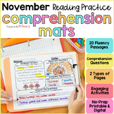 Fall Reading Comprehension Questions, Fluency Passages & A