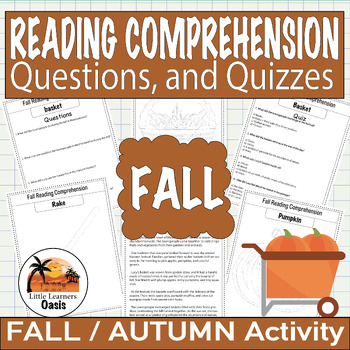 Preview of Fall Reading Comprehension Passages, Questions, and Quizzes - Autumn Reading...