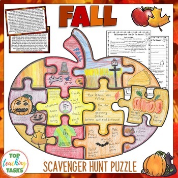 Preview of Fall Reading Comprehension Passages and Activities | Pumpkin Puzzle Activity