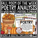 Fall October November Poetry Reading Comprehension Passage