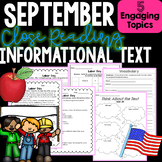 Fall Reading Comprehension Passages and Questions September
