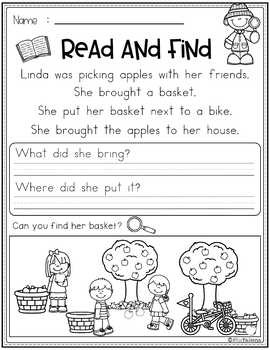 fall reading comprehension read and find by miss faleena tpt