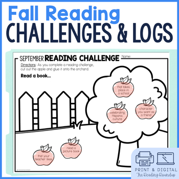 Preview of Fall Reading Logs and Monthly Independent Reading Challenges