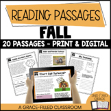 Fall Reading Comprehension Passages 2nd Grade