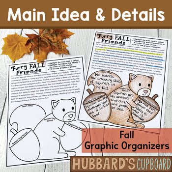 Preview of Fall Reading Passages - Main Idea & Supporting Details - Graphic Organizers