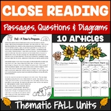 Fall Reading Passages & Questions with Graphic Organizer W