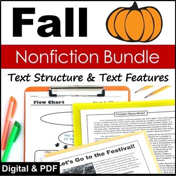 Preview of Fall Reading Passages Unit for Middle School - Digital & PDF