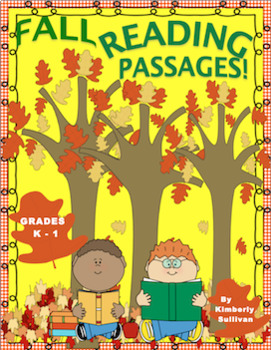 Preview of Fall Back to School Reading Comprehension Passages and questions K - 1