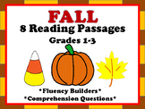 Fall Reading Passages for Fluency and Comprehension Gr1-3