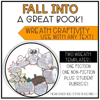 Preview of Fall Reading Wreath Craftivity {Use with any fiction or non-fiction text}