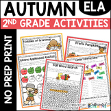 Fall Reading Writing Grammar Activities & Worksheets No Pr