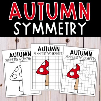 Preview of Fall Reflection Symmetry Worksheets No Prep September Activities