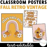 Fall Retro Vintage Classroom Posters | Holiday Posters