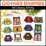 Rhyming Words Literacy Activity | Fall Literacy Center wit