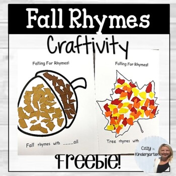 Preview of Fall Rhyming Craft Freebie!