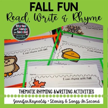 Preview of Fall Rhyming Writing Pack