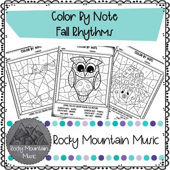 Preview of Fall Rhythms Color By Code