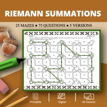 Preview of Fall: Riemann Summations Maze Activity