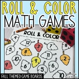 Fall Roll and Color Math Games