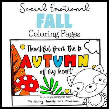 Preview of Fall SEL Coloring Pages for Small Counseling Groups and Early Finishers